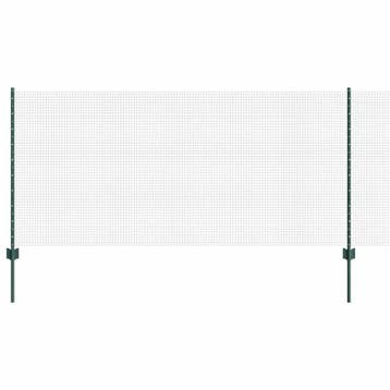 vidaXL Gelaste Draadhek met Paal 100 x 1 m PVC-Coated Staal, Tuin en Terras, Verzenden, Nieuw, IJzer