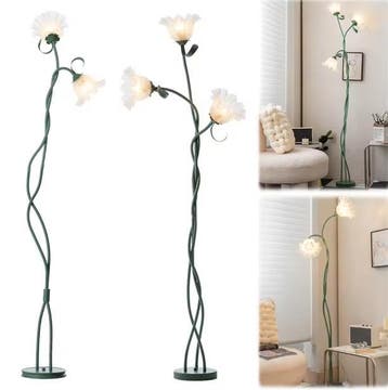 Lily Vloerlamp LED Hoeklamp met 3 Lichtkleuren Vintage Stijl, Huis en Inrichting, Lampen | Vloerlampen, Verzenden, Nieuw