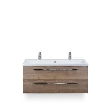 Seville Badmeubelset 120 cm - 2 laden Tabacco - Wastafel, Ophalen of Verzenden, Nieuw