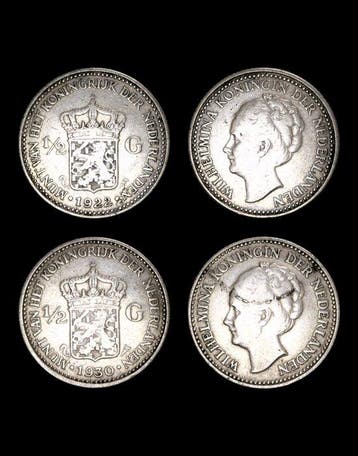 Nederland. Wilhelmina. 1/2 Gulden 1922 Wilhelmina Ref:
