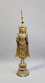 Antieke Thaise Rattanakosin Boeddha – 20e eeuw - Brons -