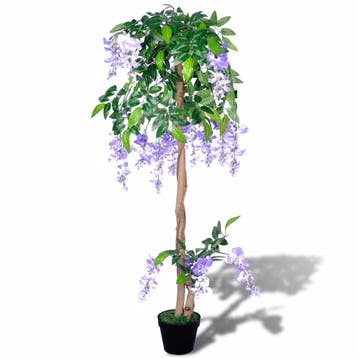 vidaXL Kunstplant blauwe regen met pot 120 cm, Verzenden, Nieuw
