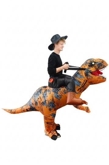 KIMU® Opblaas Kostuum Rijdend op T-Rex Opblaasbaar Pak Dinop, Kleding | Heren, Carnavalskleding en Feestkleding, Carnaval, Nieuw