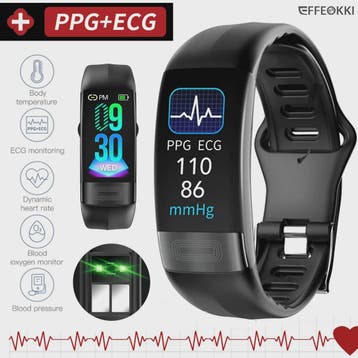 Smartwatch met EKG, PPG, SpO2, Bloeddruk & Temperatuurmeting, Sieraden, Tassen en Uiterlijk, Activity trackers, Verzenden, Nieuw