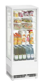 Bartscher Mini-koelvitrine 98L | Wit | 4 roosters | LED-verl, Ophalen of Verzenden, Nieuw