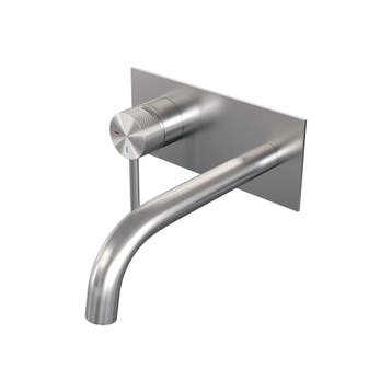 Brauer Brushed Carving Inbouw Wastafelmengkraan met Gebogen, Doe-het-zelf en Verbouw, Ophalen of Verzenden, Nieuw