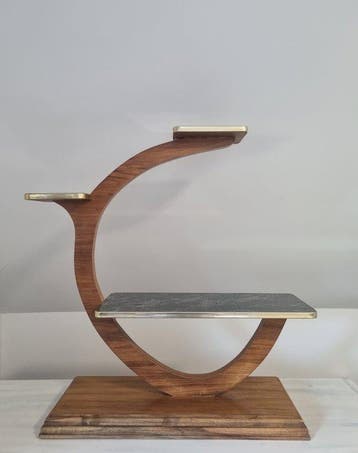 Bijzettafel - Hout, Marmer