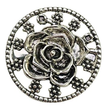 Fako Bijoux - Vestsluiting Broche Rond - Vestclip - Bloem, Verzenden, Nieuw