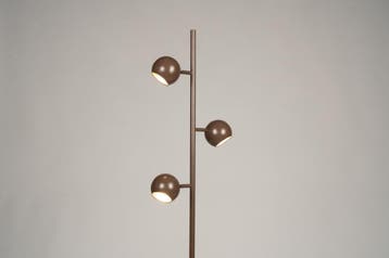 Rietveld Vloerlampen - Bruin, Goud - Metaal, Huis en Inrichting, Verzenden, Nieuw