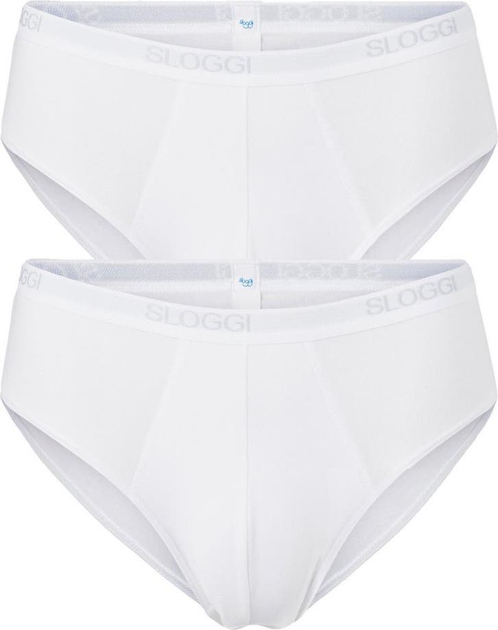 sloggi - Maat XXL men Basic Heren Midi slip - 2-pack - Wit, Kleding | Heren, Ondergoed, Verzenden