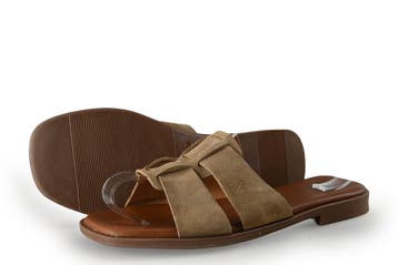 Manfield Sandalen in maat 38 Beige, Verzenden, Beige, Sandalen of Muiltjes, Zo goed als nieuw