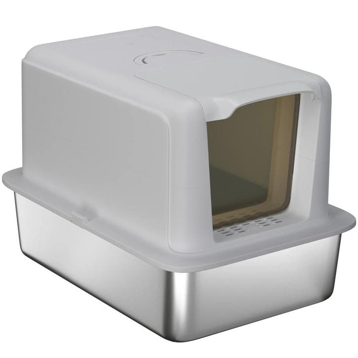 TRUUSK Roestvrijstalen Kattenbak met Filter en Schep - Voor, Diversen, Schoolbenodigdheden, Nieuw, Verzenden