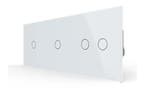 Livolo Touch Schakelaar 1+1+2 | Wit | Smart |, Ophalen of Verzenden, Nieuw, Schakelaar