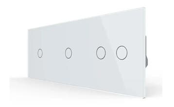 Livolo Touch Schakelaar 1+1+2 | Wit | Smart |, Ophalen of Verzenden, Nieuw, Schakelaar