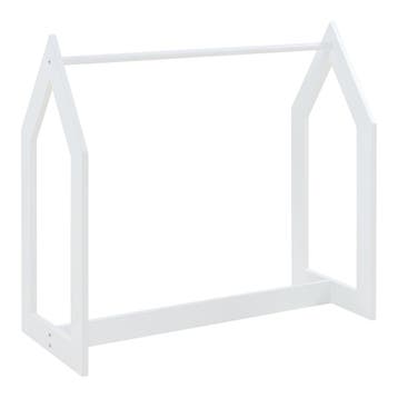 [en.casa] Kledingrek Værløse 78x75x35 cm wit en houtkleurig, Verzenden, Nieuw