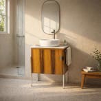 Badkamermeubel | Vintage | Palissander |  4334, Huis en Inrichting, Badkamer | Badkamermeubels, Minder dan 50 cm, Ophalen of Verzenden