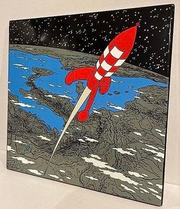 Kuifje - 1 Emaille Plaat - 1985, Nieuw