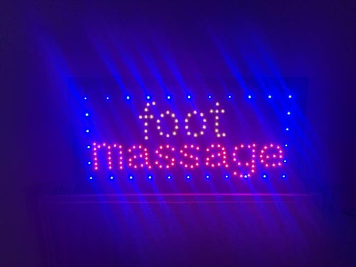 Foot voet Massage LED bord verlichting lichtbak reclamebord, Verzamelen, Merken en Reclamevoorwerpen, Nieuw, Verzenden