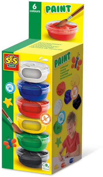 SES - Plakkaatverf (6 x 45ml) | SES Creative - Hobby, Verzenden, Nieuw