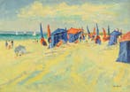 Christiane Stenfort (1940) - Parasols à Deauville, Antiek en Kunst
