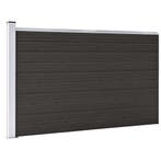 vidaXL Schuttingpaneel 175x105 cm HKC zwart, Verzenden, Nieuw, Kunststof, 1 tot 2 meter