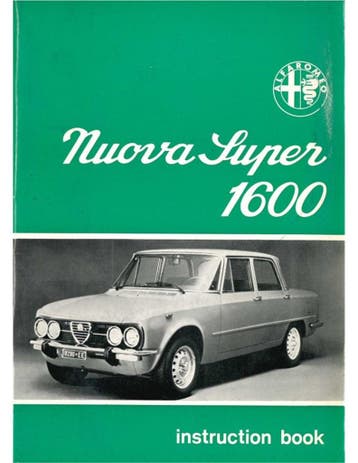 1975 ALFA ROMEO GIULIA NUOVA SUPER 1600 INSTRUCTIEBOEKJE, Auto diversen, Handleidingen en Instructieboekjes
