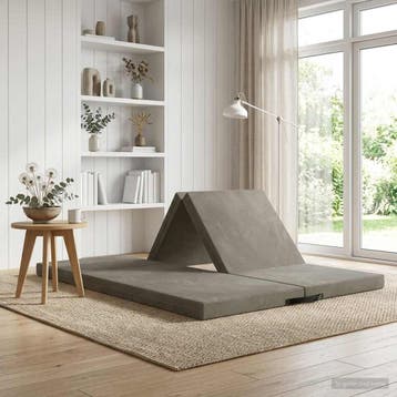 vidaXL Vouwbare Bankbed 140 x 67 x 15 cm Lichtgrijs, Huis en Inrichting, Slaapkamer | Matrassen en Bedbodems, Verzenden, Nieuw