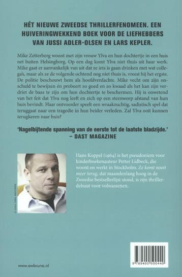 Ze komt nooit meer terug / Helsingborg-trilogie / 1, Verzenden, Gelezen, Hans Koppel