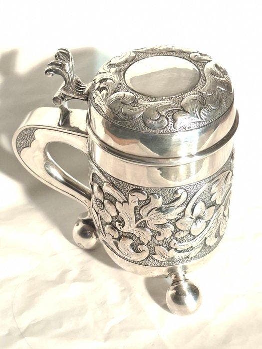 SImon Groth - 1893 - Kroes - 397,4 g - .800 zilver -, Antiek en Kunst, Antiek | Goud en Zilver