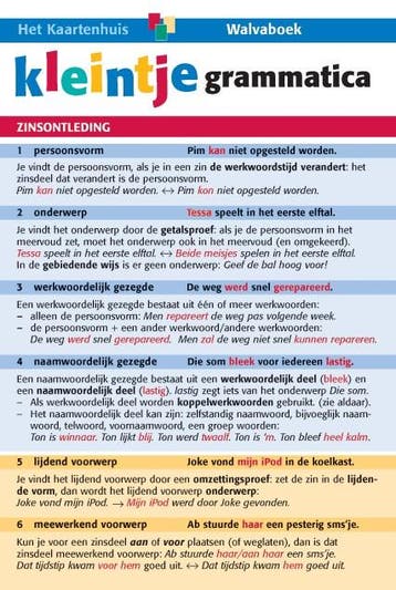 Kleintje grammatica / Taalkaarten Walvaboek 9789066753808, Verzenden, Zo goed als nieuw, Jan Heerze
