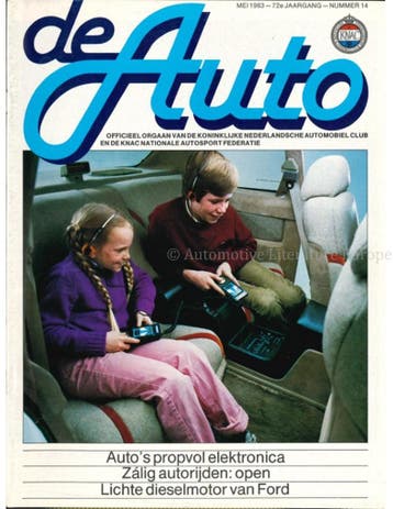 1983 DE AUTO MAGAZINE 14 NEDERLANDS, Nieuw, Author