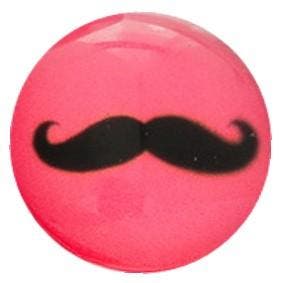 Fako Bijoux - Click Button - Glas - Snor Roze, Verzenden, Nieuw