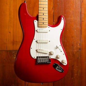 Fender 1993 Strat plus deluxe Crimson Red Transparant occ, Ophalen of Verzenden, Nieuw