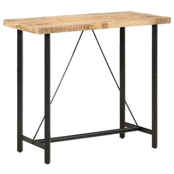 vidaXL Bartafel 120x58x107 cm ruw mangohout, Huis en Inrichting, Verzenden, Nieuw