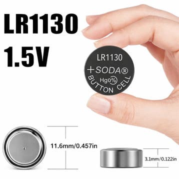 LR1130 knoopcel batterij 1,5V (AG10 / LR54), Ophalen of Verzenden, Nieuw