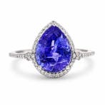 Zonder minimumprijs - Ring Platina - 4.54ct. tw. Tanzaniet -, Nieuw