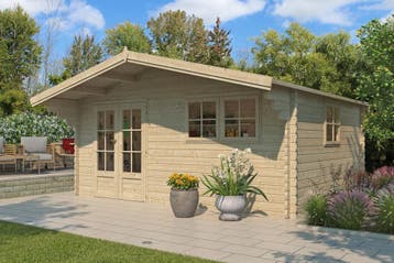 Woodlands Blokhut Koski 505 x 415 cm, Tuin en Terras, Nieuw