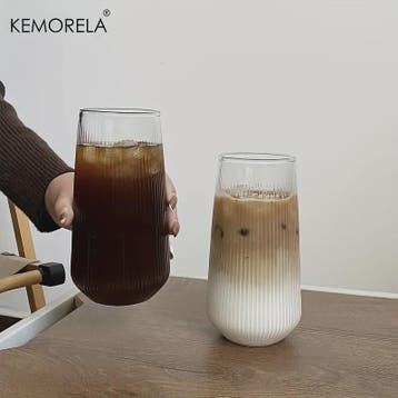 Set van 4 of 6 Hittebestendige Glazen Mokken met Verticale R, Verzenden, Nieuw