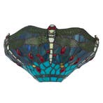 Tiffany libelle (dragonfly) wandlamp – Blauwtinten – B 25 ×, Verzenden, Nieuw