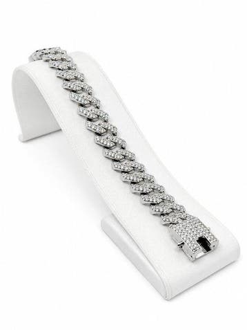 Zonder minimumprijs - Armband Zilver - Cuban Link armband, Sieraden, Tassen en Uiterlijk, Nieuw