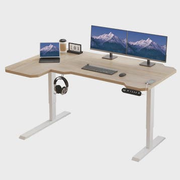 Elektrisch In Hoogte Verstelbaar L-Bureau 150cm - Sta-Buro m, Tuin en Terras, Verzenden, Nieuw