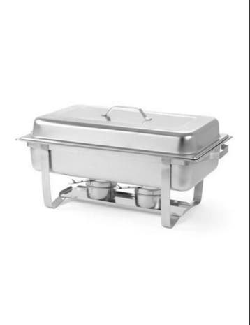 Te huur chafing Dish inclusief 2 x brandstof voor 3 uur warm, Ophalen, Zo goed als nieuw, Overige