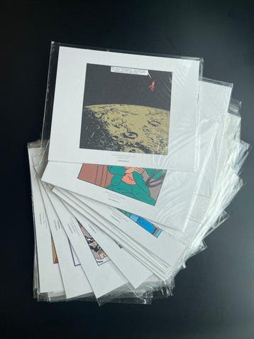 Tintin - Tintin – Série de 63 sérigraphies (21 paquets de 3), Nieuw