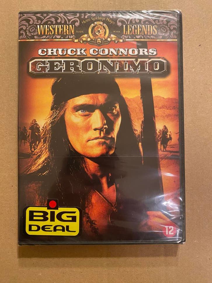 Cult-Western - Chuck Connors in Geronimo - 1962 - NIEUW, Cd's en Dvd's, Dvd's | Klassiekers, Nieuw in verpakking, 1960 tot 1980