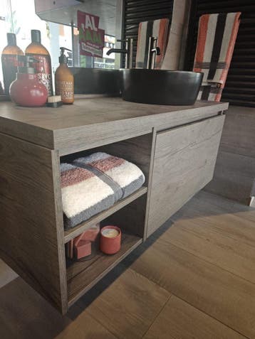 Showmodel Primabad badmeubel 140 met waskom en spiegel 0005, Ophalen, Nieuw