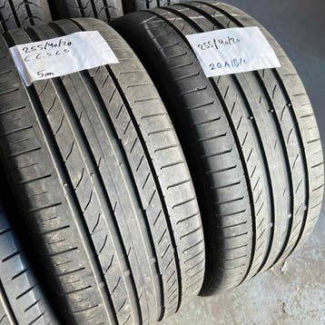 2 x Continental SportContact 5 255-40-20 Zomerbanden 5mm, Gebruikt, 255 mm, Ophalen of Verzenden, Band(en)