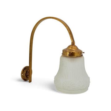 Wandlamp - gansnek - Messing - Flor