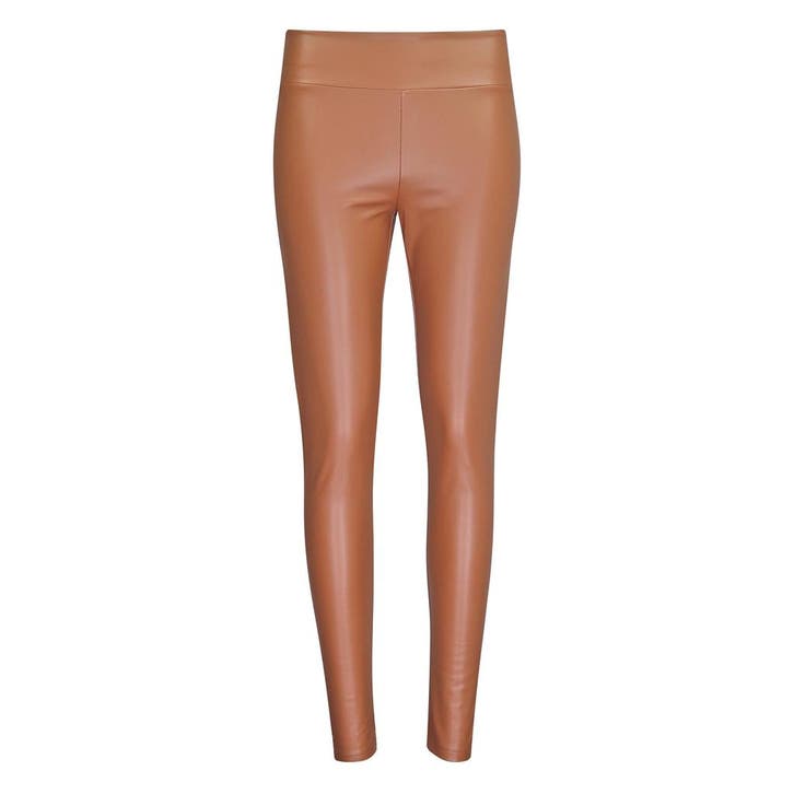 Frogbox • bruine faux leather legging • 36, Kleding | Dames, Broeken en Pantalons, Bruin, Nieuw, Maat 36 (S), Verzenden