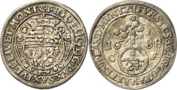 1/24 taler, daalder (groschen) 1688, Sachsen-gotha (gotha..., Verzenden