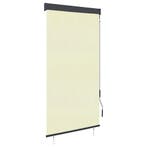 vidaXL Rolgordijn voor buiten 80x250 cm crème, Huis en Inrichting, Verzenden, Nieuw, Crème